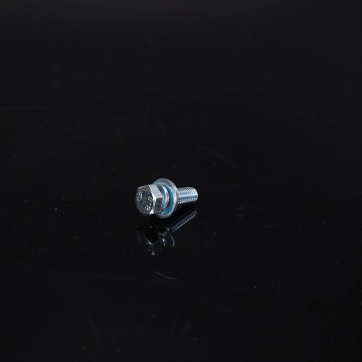 Hex Head Bolt With Flat Washer And Spring Washer