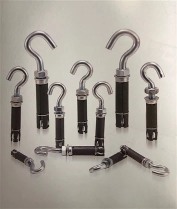 4 PCS Anchor PHOS สีดำหรือสีเทาพร้อม Open Eye Bolt
